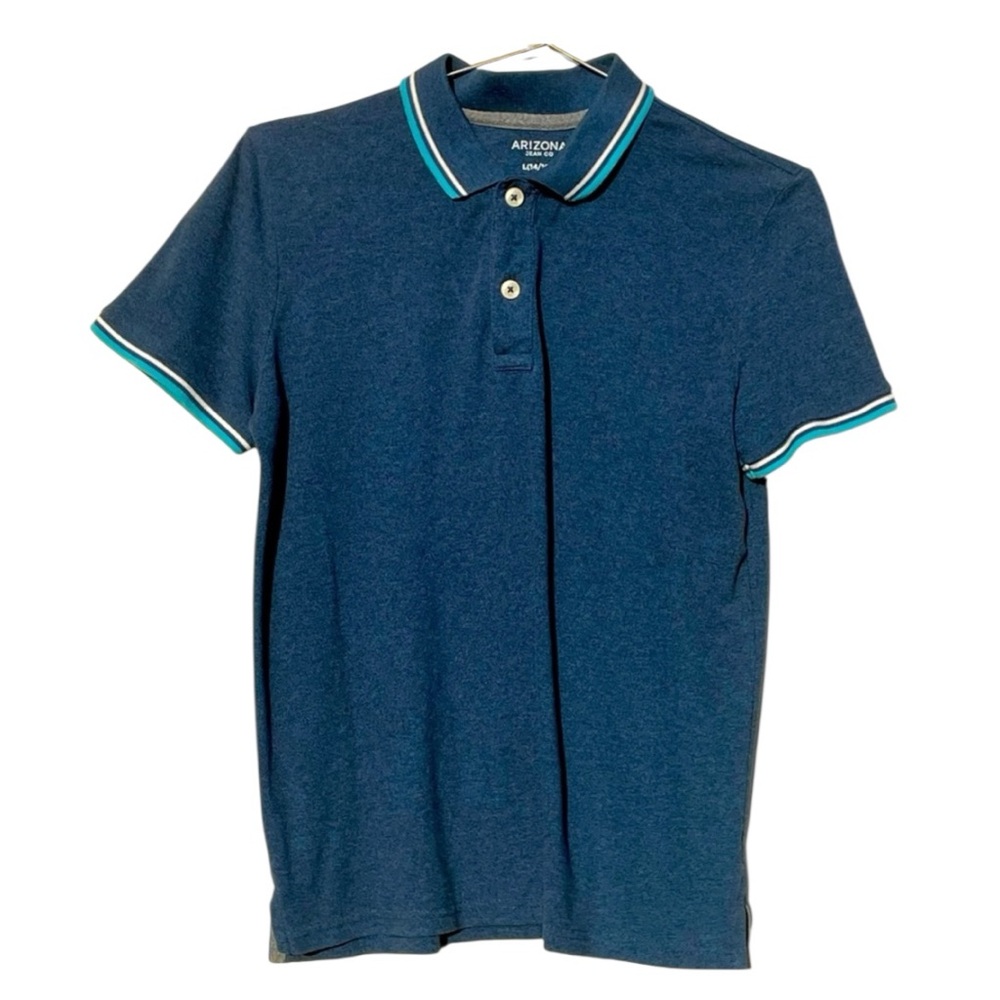 Arizona Jean Company Blue Polo Shirt Classic Style Size 14 Boy
